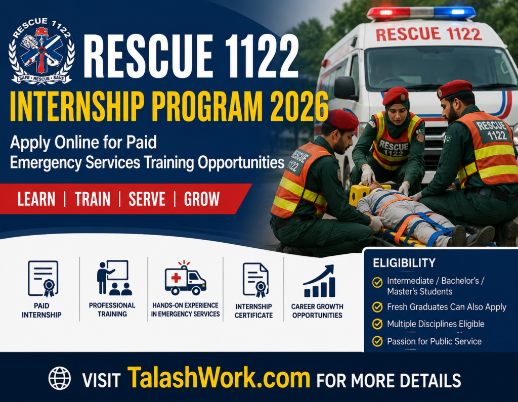 Rescue 1122 Internship Program 2026 – Apply Online for Paid Emergency Services Training Opportunities